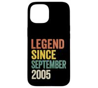Légende du Style Vintage Depuis Septembre 2005, Anniversaire rétro Coque pour iPhone 15