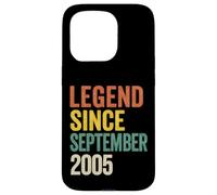 Légende du Style Vintage Depuis Septembre 2005, Anniversaire rétro Coque pour iPhone 15 Pro
