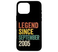 Légende du Style Vintage Depuis Septembre 2005, Anniversaire rétro Coque pour iPhone 16 Pro Max