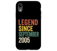 Légende du Style Vintage Depuis Septembre 2005, Anniversaire rétro Coque pour iPhone XR