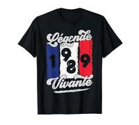 Légende Vivante 1989 Original Drapeau France Anniversaire T-Shirt