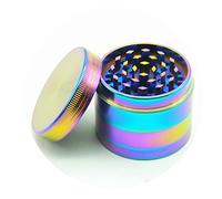 Legendeiu Rainbow Grinder Tobacco Grinder Spice Grinder Herb Moulin Multicolore 4 pièces Broyeur en Alliage Meuleuses d'épices, d’Herbe de Tabac (2.0inch(50mm))