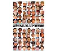 Légendes du tennis: Livre - Découvrez l'histoire des plus grands joueurs de tennis- Illustré en couleurs - Idée cadeau - Adulte -Enfant