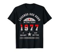Légendes nées en 1977 Anniversaire Vintage Rétro Style T-Shirt