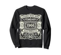 Légendes nées en février 1966 (60e Anniversaire, 60 Ans) Sweatshirt