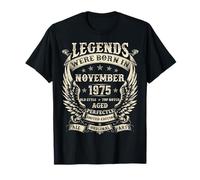 Légendes : Nous Sommes nés en 1975. Cadeaux de 50e Anniversaire pour Hommes, Novembre T-Shirt