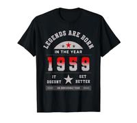 Legends are Born in The Year 1959 It Doesn't Get Better T-Shirt Graphique avec Valeur, Homme, Noir, M
