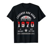 Legends are Born in The Year 1970 Anniversaire Vintage T-Shirt