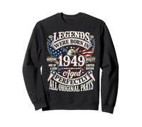 Legends Born in 1949 Vintage Patriotic Eagle 77th Birthday Sweatshirt