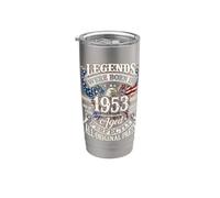 Legends Born In 1953 Vintage Patriotic Eagle 73rd Birthday Gobelet isotherme en acier inoxydable double paroi