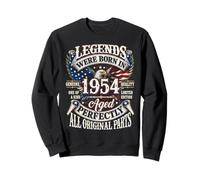 Legends Born in 1954 Vintage Patriotic Eagle 72nd Birthday Sweatshirt