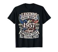 Legends Born in 1957 Vintage Patriotic Eagle 69th Birthday T-Shirt