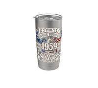 Legends Born In 1959 Vintage Patriotic Eagle 67th Birthday Gobelet isotherme en acier inoxydable double paroi