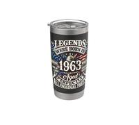 Legends Born In 1963 Vintage Patriotic Eagle 63rd Birthday Gobelet isotherme en acier inoxydable double paroi