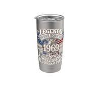 Legends Born In 1969 Vintage Patriotic Eagle 57th Birthday Gobelet isotherme en acier inoxydable double paroi