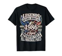 Legends Born in 1986 Vintage Patriotic Eagle 40th Birthday T-Shirt