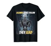Legends Don't Follow They Lead Funny Alpha Wolf Meme T-Shirt