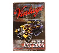 Legends Hot Rod Garage Rat Rods Gas Vintage Rétro Décoration murale en métal Plaque en métal 20,3 x 30,5 cm