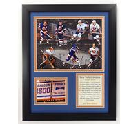 Legends Never Die Cadre photo double mat New York Islanders de la LNH All Time Greats 30,5 x 38,1 cm