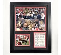 Legends Never Die, Inc. Georgia Bulldogs | Champions nationaux de dos à dos | Football UGA 2021-2022 | Collage photo encadré sous verre de 30,5 x 38,1 cm