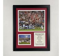 Legends Never Die, Inc. Mississippi State Bulldogs | Champions nationaux du SCF 2021 | Collage photo encadrée 30,5 x 38,1 cm