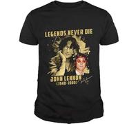 Legends-Never-Die-John-Lennon-Women-Men-Unisex-Shirt-Short-Sleeve-Cotton-Tshirt-Clothing-Casual-Gift