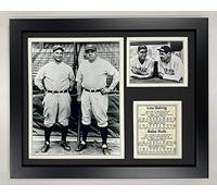 Legends Never Die New York Yankees Lou Gehrig et Babe Ruth encadrée Photo Collage, Raquettes, 11 x 35,6 cm