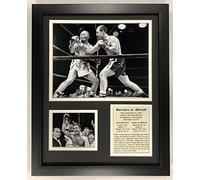 Legends Never Die Rocky Marciano versus Jersey Joe Walcott 1952 Photo encadrée double passe-partout 30,5 x 38,1 cm