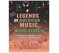 Legends of American Music Word search: Crossword puzzles with easy to read print about American Music Legends 5x11 20+ | puzzles gift for vacation ,holidays and, relaxation