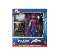 Hasbro Magic The Gathering Marvel Legends Battle-damaged Spider-man Figure With Exclusive Foil Card English 15 Cm Bleu