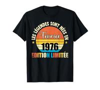 Legends Were Born in February 1976 Cadeaux d'anniversaire T-Shirt
