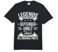 Legends Were Born in September 1967 59th Birthday 59 yrs Old Comfort Colors Adult Heavyweight T-Shirt