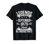 Legends Were Born in September 1975 51st Birthday 51 yrs Old T-Shirt
