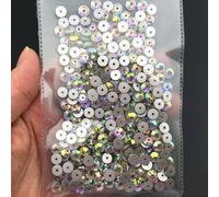 3mm 4mm 5mm 6mm verre cristal rond coudre sur strass avec 1 trou moyen coudre pierre-cristal ab, 4mm 1440 pièces