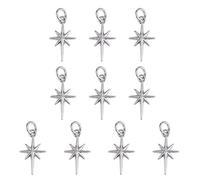 LEGENTLISUR 20 pièce Breloques Étoiles Du Nord En Vrac Pendentifs En Laiton Plaqué Pour La Fabrication De Bijoux Colliers Bracelets Loisirs Créatifs