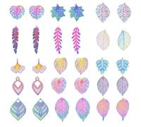 LEGENTLISUR 30 pièce Breloques En Acier Inoxydable En Vrac Pendentifs Vintage En Filigrane Arc En Ciel Pour La Fabrication De Bijoux Colliers Bracelets Loisirs Créatifs