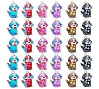 LEGENTLISUR 30 pièce Breloques En Émail Animal Pour La Fabrication De Bijoux Breloques Pendentif Chiot En Vrac Pour Bracelet Collier Porte Clés Fournitures De Bricolage