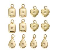 LEGENTLISUR Breloques pour la fabrication de bijoux Charms pour bracelets, colliers, boucles d'oreilles, porte-clés, accessoires de bricolage, Laiton