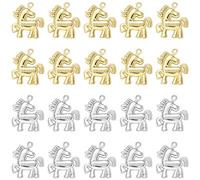 LEGENTLISUR Lot de 20 breloques chevaux pour bracelets, signes du zodiaque, pendentifs avec inscription Success pour travaux manuels, boucles d'oreilles, colliers, bracelets, porte-clés, accessoires
