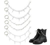 LEGENTLISUR Lot de 4 à 6 chaînes de bottes pour baskets DIY Décoration pour vêtements, chapeaux, chaussures, sacs, pantalons, porte-clés