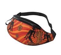 Léger Banane Sac À Dos Coucher De Soleil sur Un Cactus du Sud-Ouest, Design du Sud-Ouest, Indigène Sac De Sport Vélo Mode Sacoche De Ceinture pour Homme Vie Quotidienne Voyage 14X35Cm
