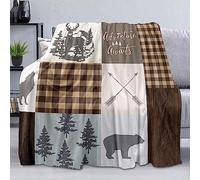 Léger Couvertures Et Plaids, Ours Cerf Élan Orignal Loup Faune Brun Bison Plaid, Confortable Plaid Jeté De Canape, Couvre Lit pour l'hiver, Décoration, Lits M