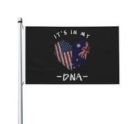 Léger Drapeau double face Australie C'est dans mon ADN Drapeau australien des États-Unis Résistant aux intempéries Drapeau résistant aux intempéries 3x5 Ft pour bars,balcon,dortoirs