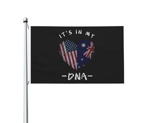 Léger Drapeau double face Australie C'est dans mon ADN Drapeau australien des États-Unis Résistant aux intempéries Drapeau résistant aux intempéries 3x5 Ft pour bars,balcon,dortoirs