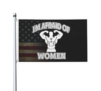 Léger Drapeau double face J'ai peur du drapeau des femmes durable Bannière décorative 3x5 Ft pour Décoration intérieure,patio,jardin
