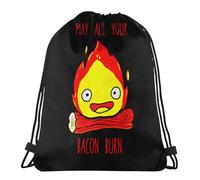 Léger Pratique Sac pour Chaussures Que Tout Votre Bacon Brûle Sac À Dos Cordon Unisexe Sac De Jeu pour Plage, Natation, Les Voyages