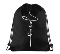 Léger Sac À Dos pour Sport Foi Jésus Christianisme Croix Verticale Religieux Sacs De Sport À Cordon Moderne Sac De Yoga pour Gym Randonnée Yoga 36X42Cm