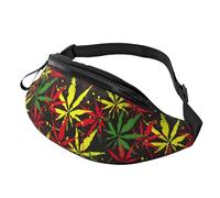 Léger Sac À La Taille Feuilles De Cannabis Sac De Sport Vélo Loisir Sacoche Ceinture pour Activités Femme Balade 14X35Cm