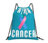 Léger Sac pour Enfants Cancer de la thyroïde Ruban de Sensibilisation Sac réutilisable Sac à Motifs 36x42cm pour Rangement de vêtements Chaussures,crèche,Camping