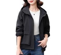 Légère pour femme Capuche Anti-UV Cyclisme Été Légère pour | Protection UV, tissu polyester léger, capuche ajustable, idéal cyclisme, plage, vacances(Black XXL)